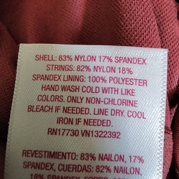 Xhilaration Mauve Pink Lace Up Bodysuit Women's Small S Sleeveless Straps EUC - Picture 6 of 6